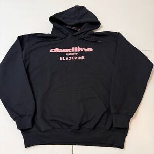 BLACKPINK K-POP Deadline World Tour 25-26 Black Hoodie OFFICIAL MERCH Sz L